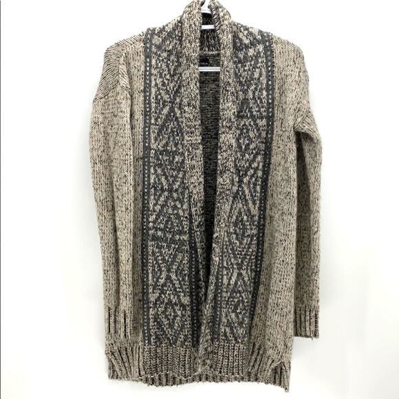 Kaisely open wool blend cardigan long line cozy warm winter sweater size s - Picture 1 of 5